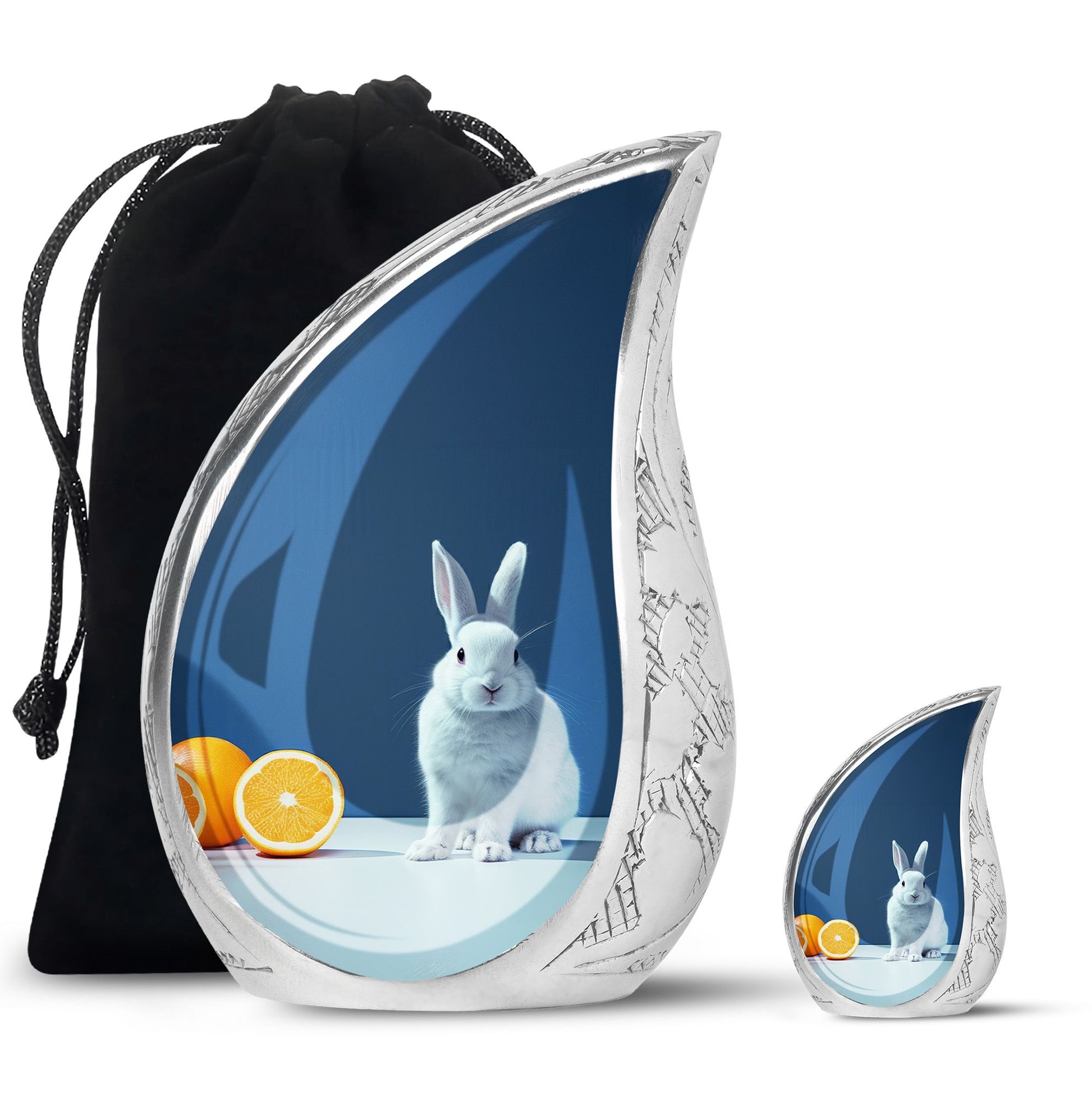 White Baby Bunny Rabbit Urn - A Unique Memorial For Pet Lovers