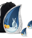 White Baby Bunny Rabbit Urn - A Unique Memorial For Pet Lovers