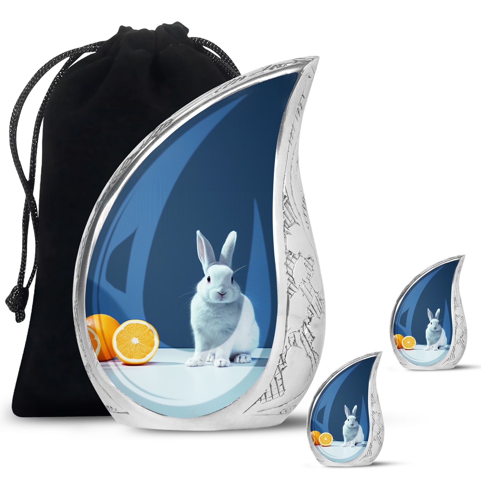 White Baby Bunny Rabbit Urn - A Unique Memorial For Pet Lovers