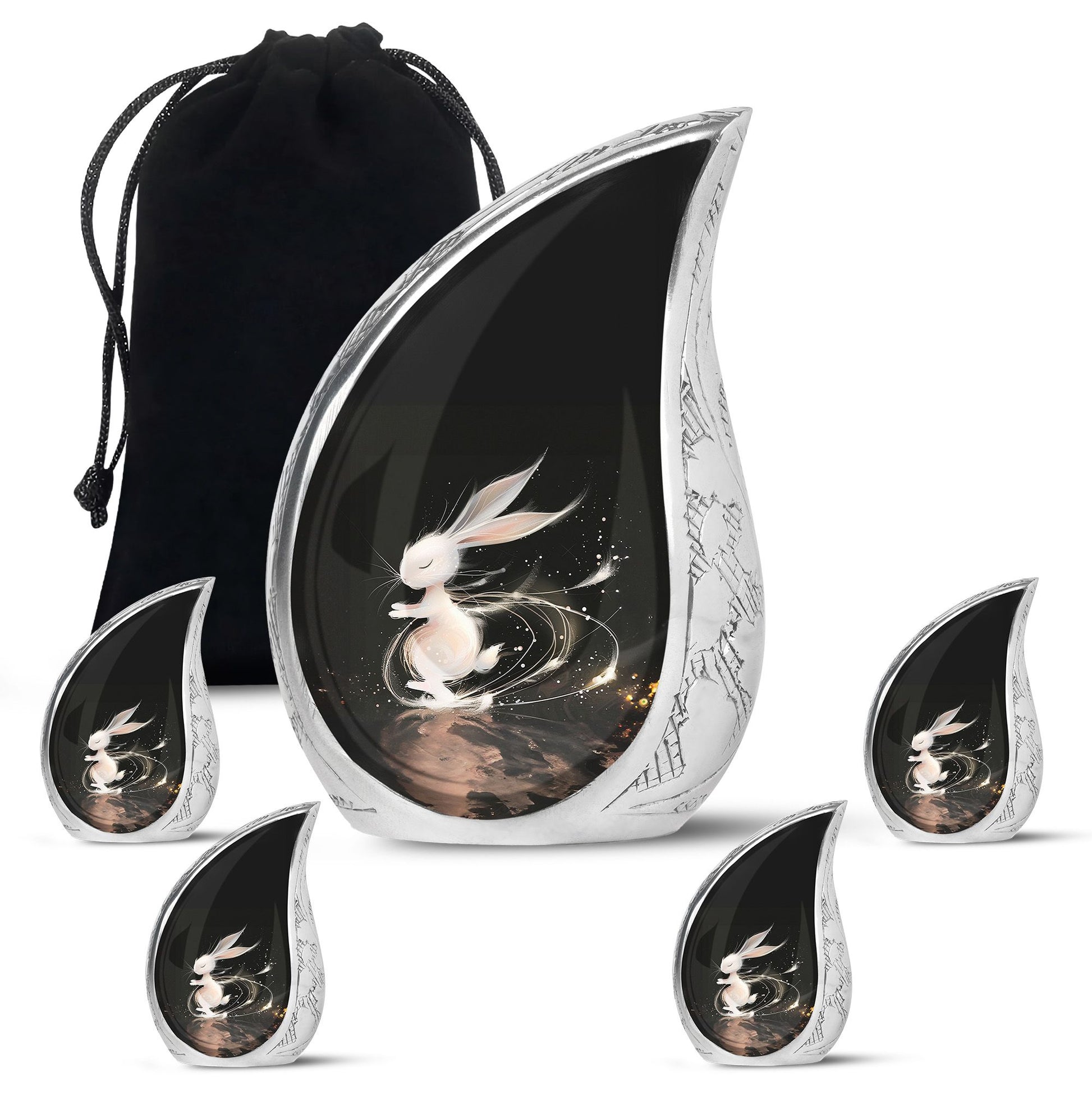 Sleeping Bunny Rabbit Urn - Personalized Pet Urns For Ashes