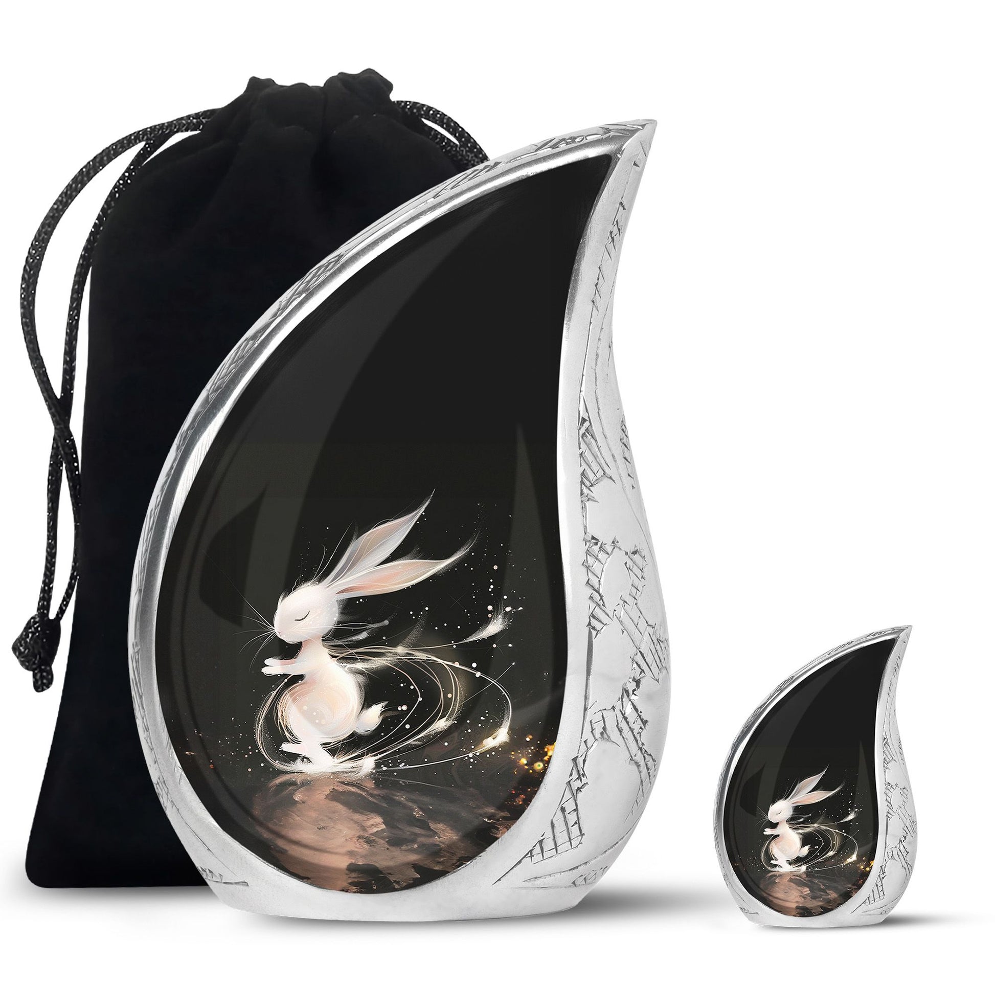 Sleeping Bunny Rabbit Urn - Personalized Pet Urns For Ashes