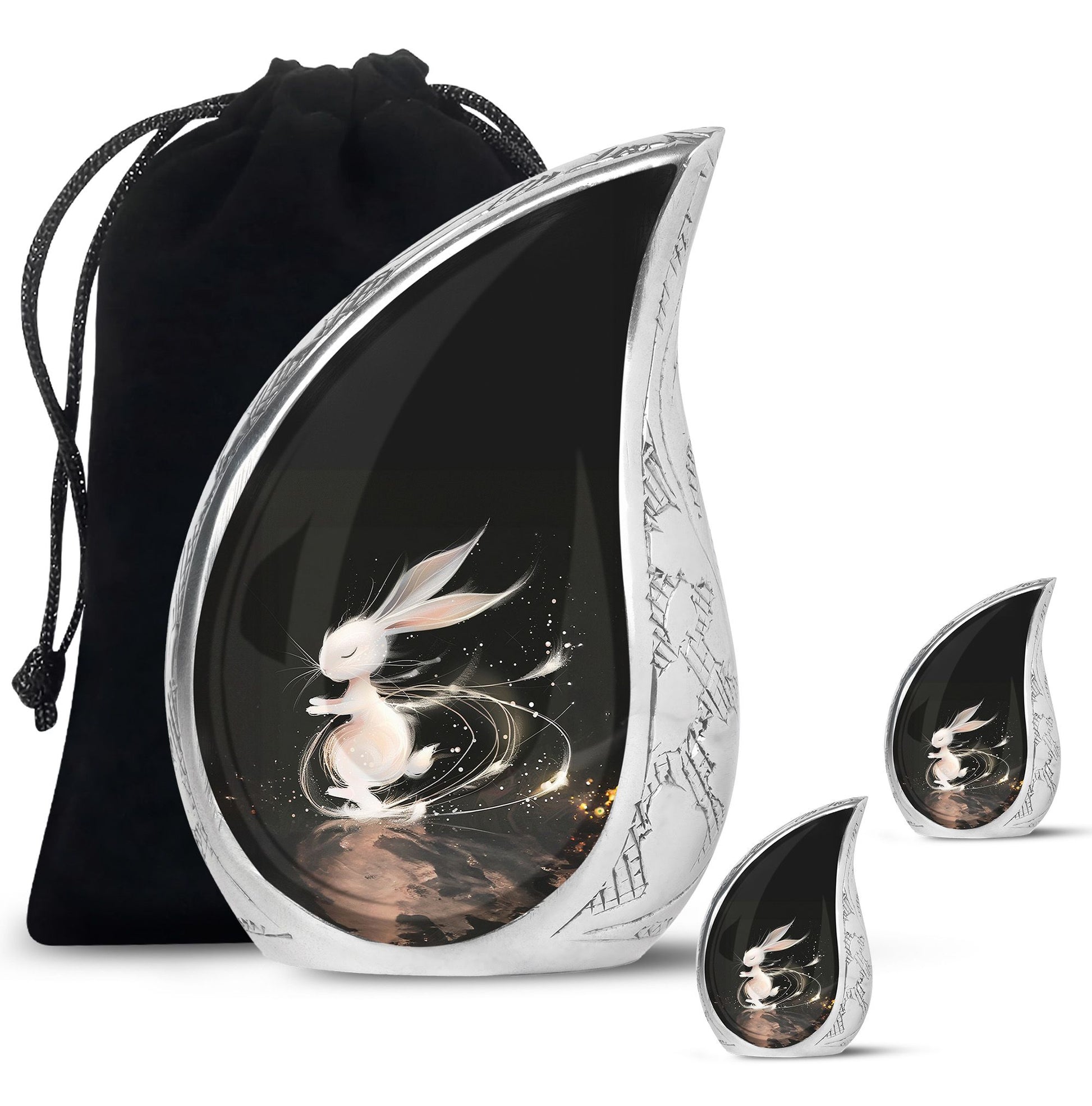 Sleeping Bunny Rabbit Urn - Personalized Pet Urns For Ashes