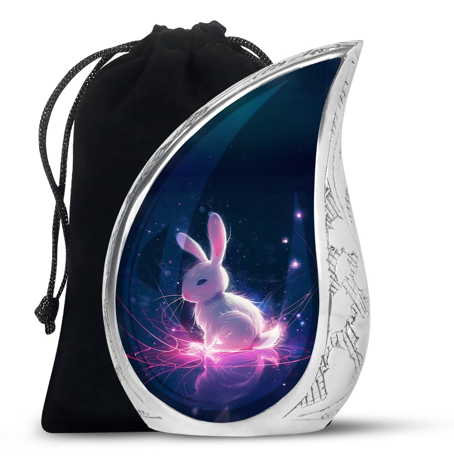 Personalized Rabbit Memorial Urn for Pet Ashes - 10-inch, 200 cu in - Yatskia