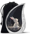 Black Baby Bunny Cremation Urn - Mini Urns For Pet Ashes