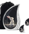 Black Baby Bunny Cremation Urn - Mini Urns For Pet Ashes