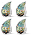 Colorful Flowers & Bunny Cremation Urn - Pet Urn For Ashes