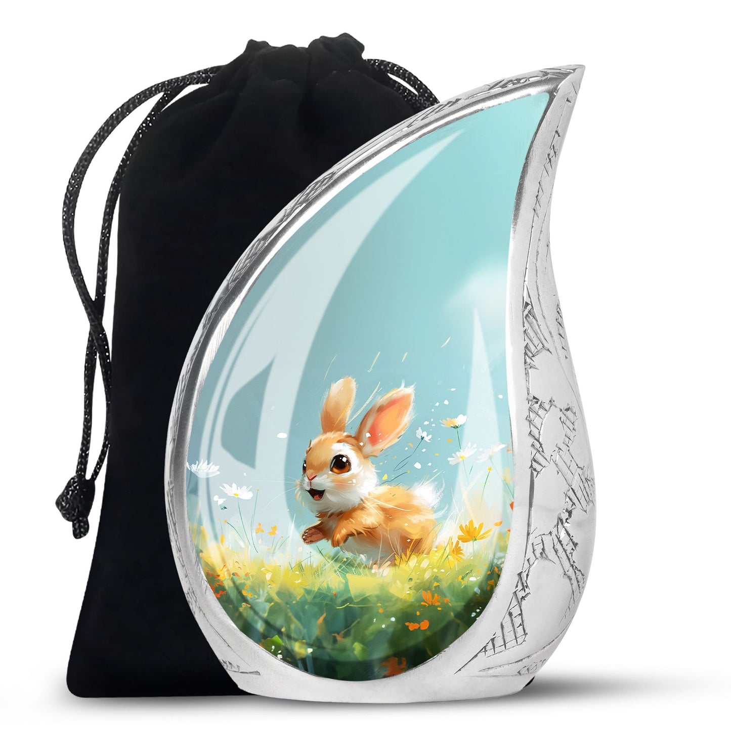 Personalized Pet Keepsake Urn for Pet Ashes - 10-inch, 200 cu in - Yatskia