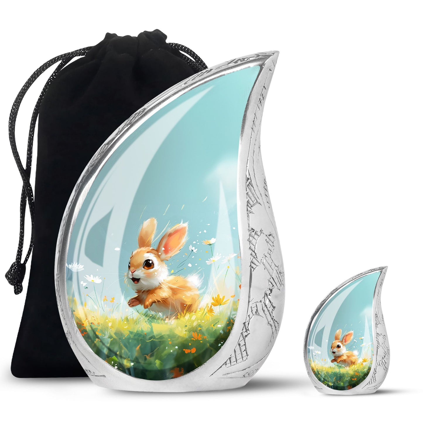 Personalized Pet Keepsake Urn for Pet Ashes - 10-inch, 200 cu in - Yatskia