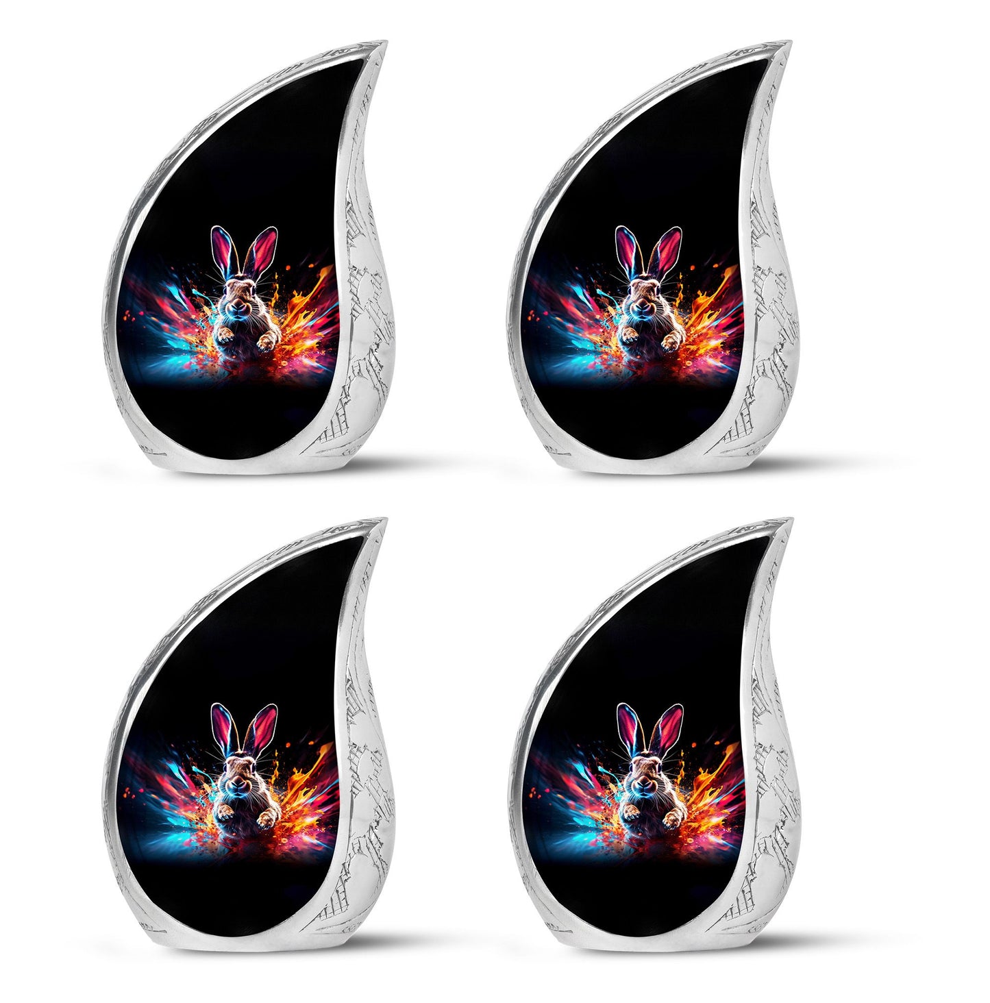 Personalized Rabbit Cremation Urn for Pet Ashes - 10-inch, 200 cu in - Yatskia