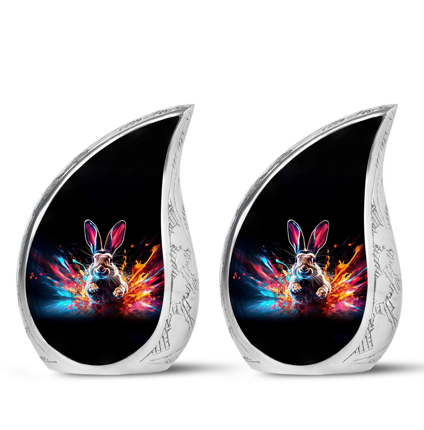 Personalized Rabbit Cremation Urn for Pet Ashes - 10-inch, 200 cu in - Yatskia