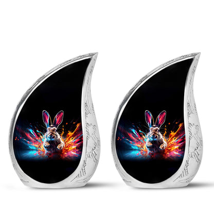 Personalized Rabbit Cremation Urn for Pet Ashes - 10-inch, 200 cu in - Yatskia