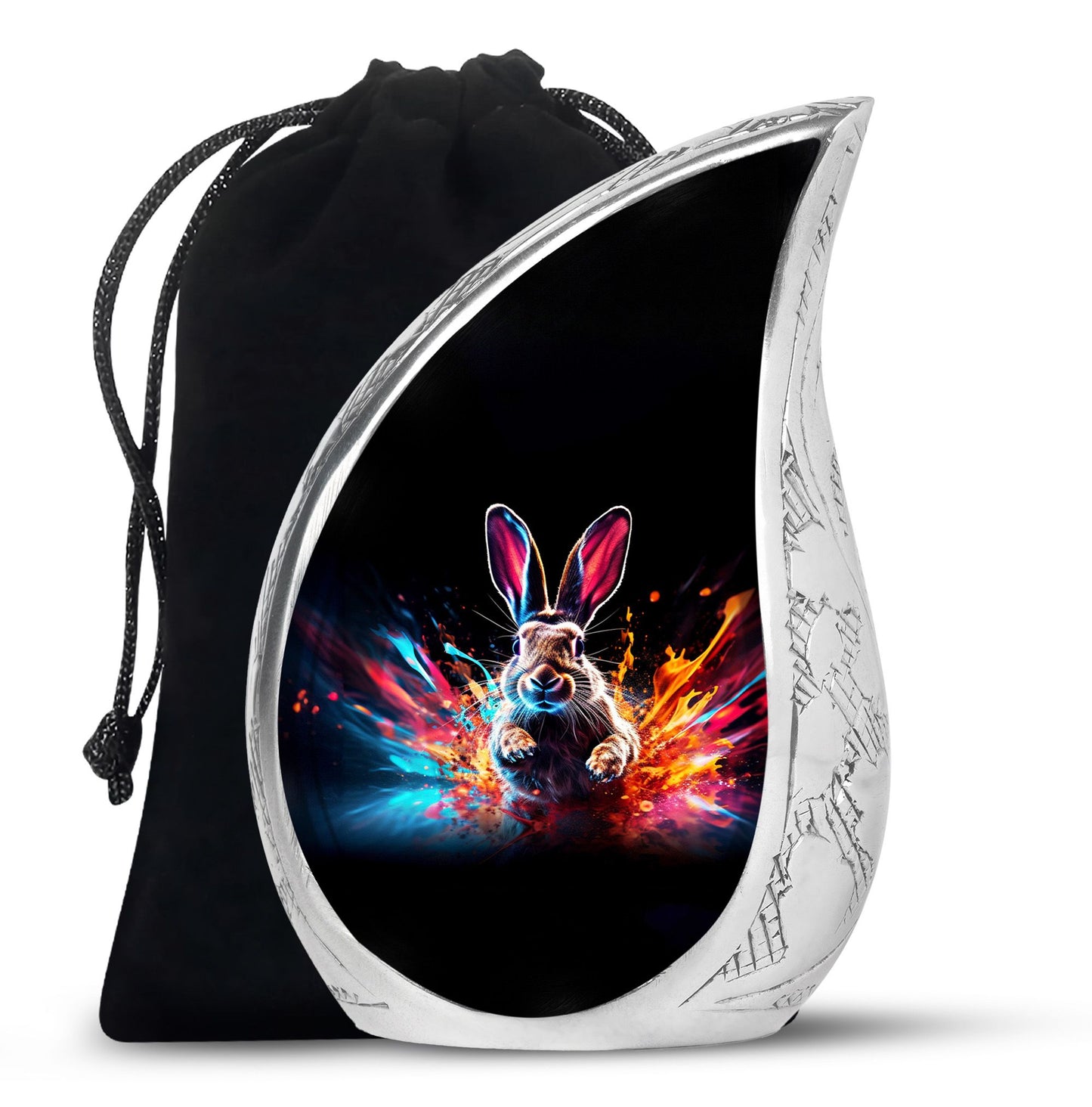 Personalized Rabbit Cremation Urn for Pet Ashes - 10-inch, 200 cu in - Yatskia