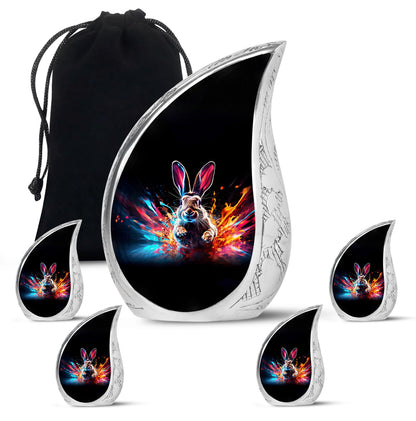 Personalized Rabbit Cremation Urn for Pet Ashes - 10-inch, 200 cu in - Yatskia