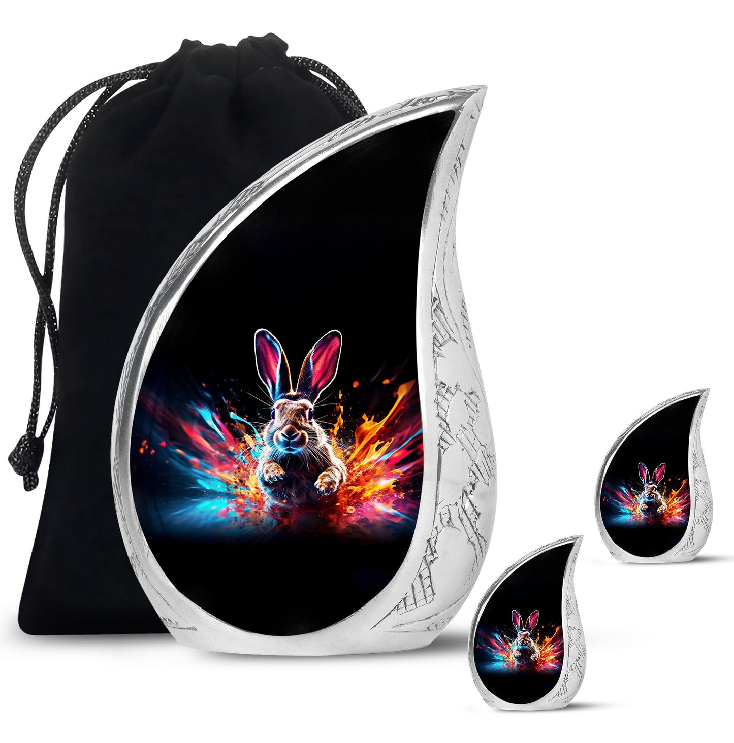 Personalized Rabbit Cremation Urn for Pet Ashes - 10-inch, 200 cu in - Yatskia