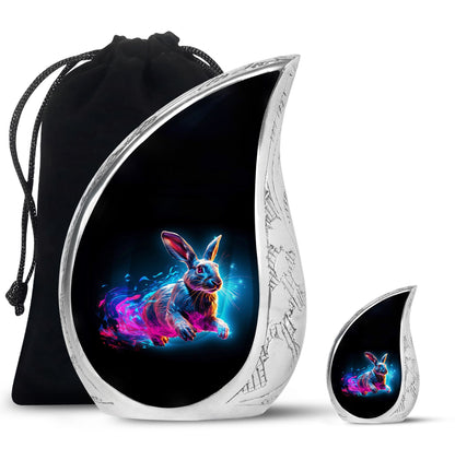 Personalized Rabbit Memorial Urn for Pet Ashes - 10-inch, 200 cu in - Yatskia