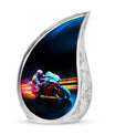 Motorcycle Rider Cremation Urn for Human Ashes - Memorial Urn for Dad