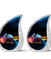 Motorcycle Rider Cremation Urn for Human Ashes - Memorial Urn for Dad
