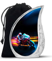 Motorcycle Rider Cremation Urn for Human Ashes - Memorial Urn for Dad