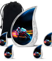 Motorcycle Rider Cremation Urn for Human Ashes - Memorial Urn for Dad