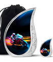 Motorcycle Rider Cremation Urn for Human Ashes - Memorial Urn for Dad
