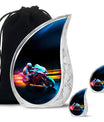 Motorcycle Rider Cremation Urn for Human Ashes - Memorial Urn for Dad