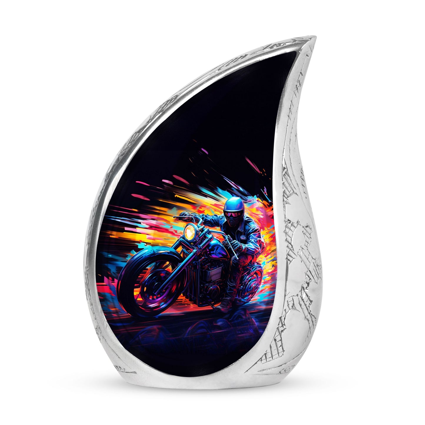 Personalized Motorcycle Cremation Urn for Adults - 10-inch, 200 cu in - Yatskia