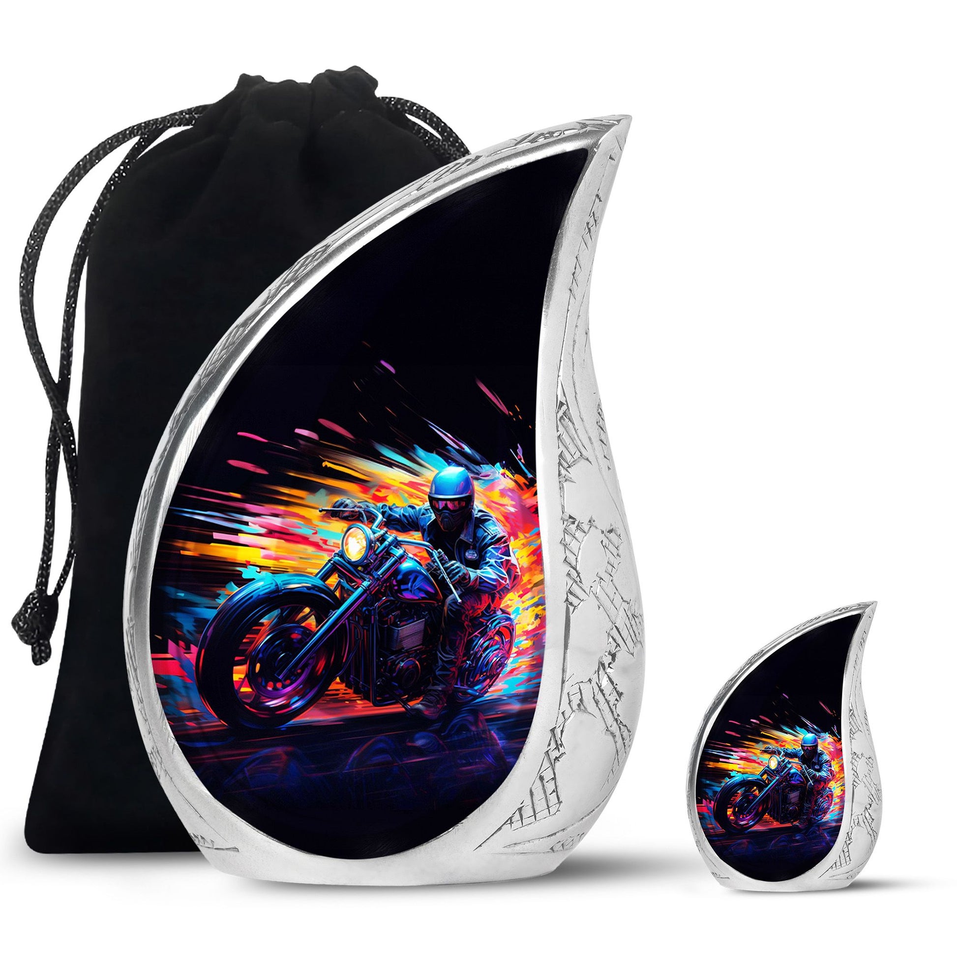 Racing Biker Urn for Human Ashes - Cremation Urns For Adults