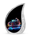 Neon-Colored Motorcycle - Urn For Human Ashes Adult Male