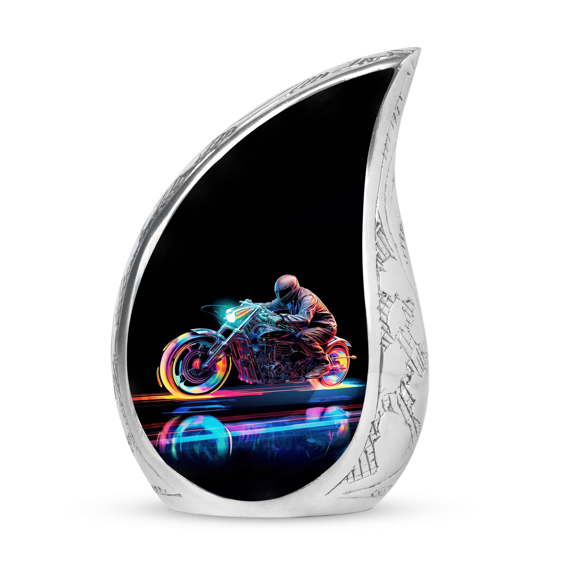 Neon-Colored Motorcycle - Urn For Human Ashes Adult Male