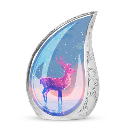 Personalized Deer Cremation Urn for Human Ashes - 10-inch, 200 cu in - Yatskia