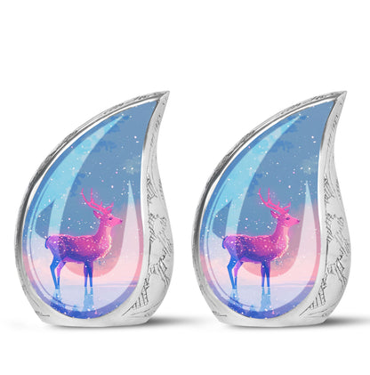 Personalized Deer Cremation Urn for Human Ashes - 10-inch, 200 cu in - Yatskia