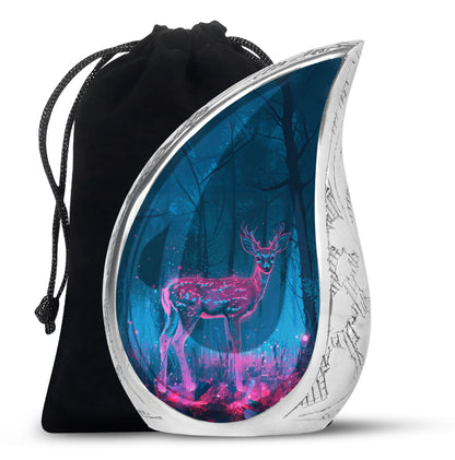 Personalized Deer Cremation Urn for Human Ashes - 10-inch, 200 cu in - Yatskia