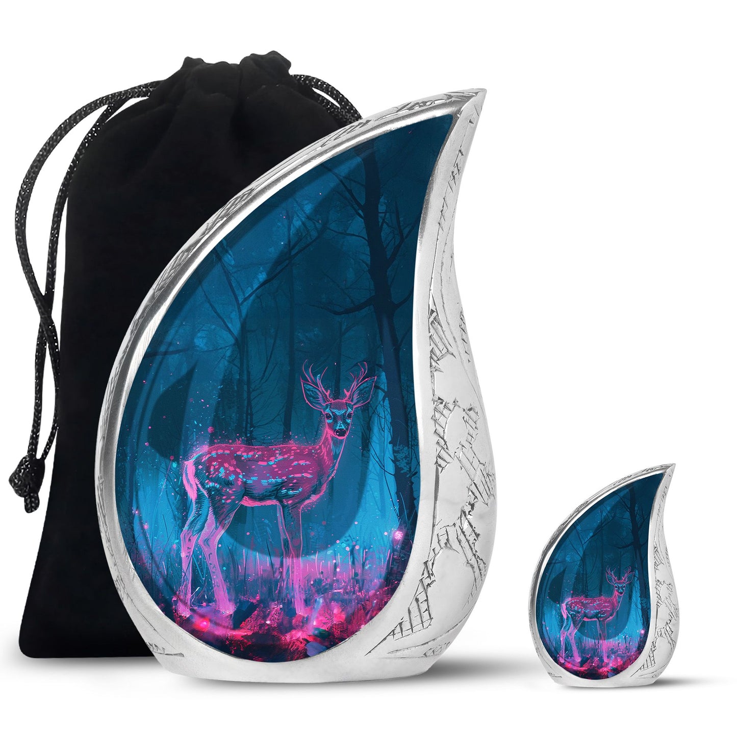 Personalized Deer Cremation Urn for Human Ashes - 10-inch, 200 cu in - Yatskia