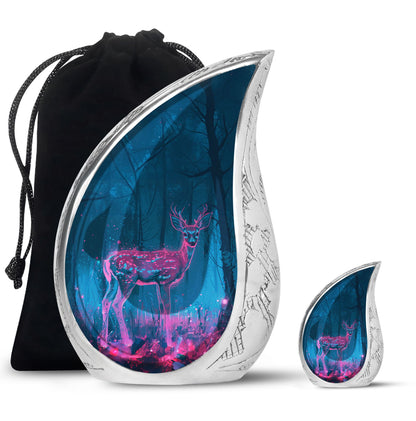 Personalized Deer Cremation Urn for Human Ashes - 10-inch, 200 cu in - Yatskia