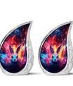 Colorful Bunny Burial Urn for Ashes – Artistic Rabbit Memorial Urn