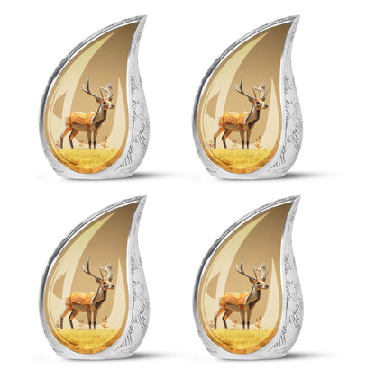 Personalized Deer Cremation Urn for Human Ashes - 10-inch, 200 cu in - Yatskia