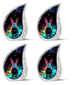 Colorful Rabbit Cremation Urn for Human Ashes - Urn for Mom and Dad