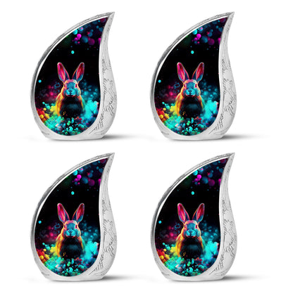 Colorful Personalized Rabbit Cremation Urn for Pet Ashes - 10-inch, 200 cu in - Yatskia