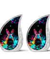 Colorful Rabbit Cremation Urn for Human Ashes - Urn for Mom and Dad