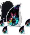 Colorful Rabbit Cremation Urn for Human Ashes - Urn for Mom and Dad