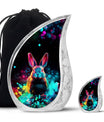Colorful Rabbit Cremation Urn for Human Ashes - Urn for Mom and Dad