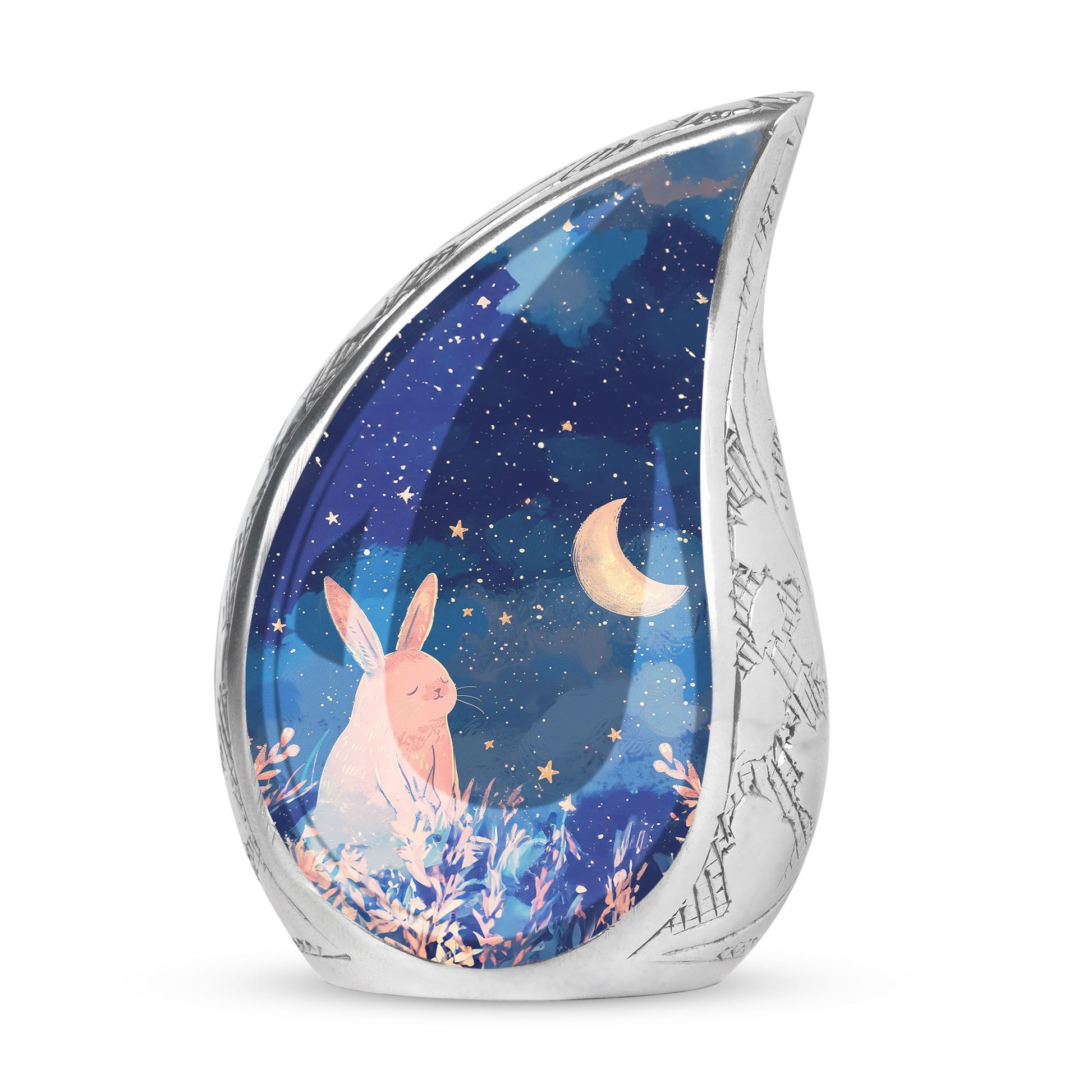 Starry Night Rabbit Cremation Urns For Human Ashes - Urns For Burial