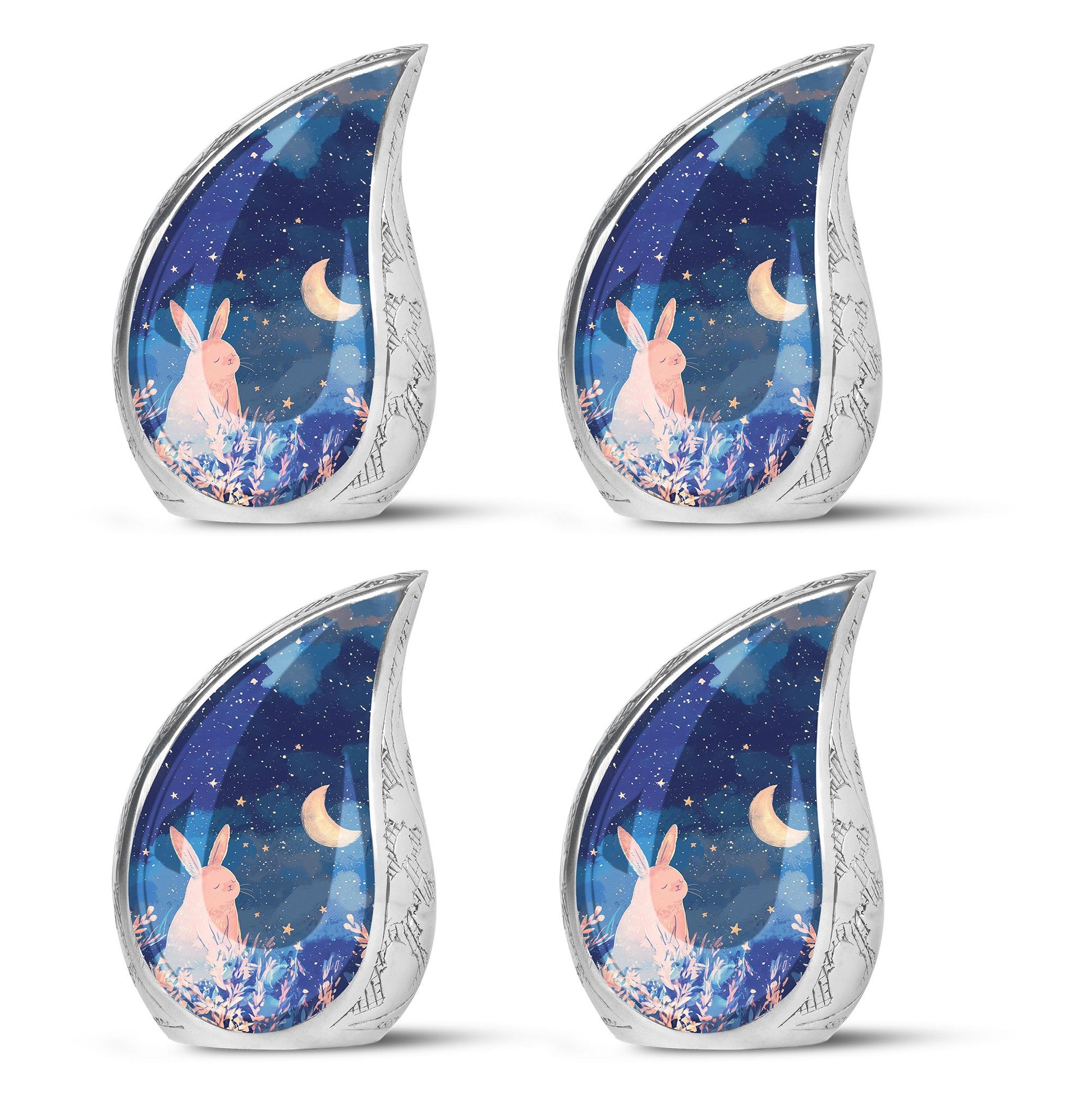 Starry Night Rabbit Cremation Urns For Human Ashes - Urns For Burial