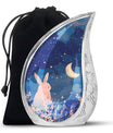 Starry Night Rabbit Cremation Urns For Human Ashes - Urns For Burial