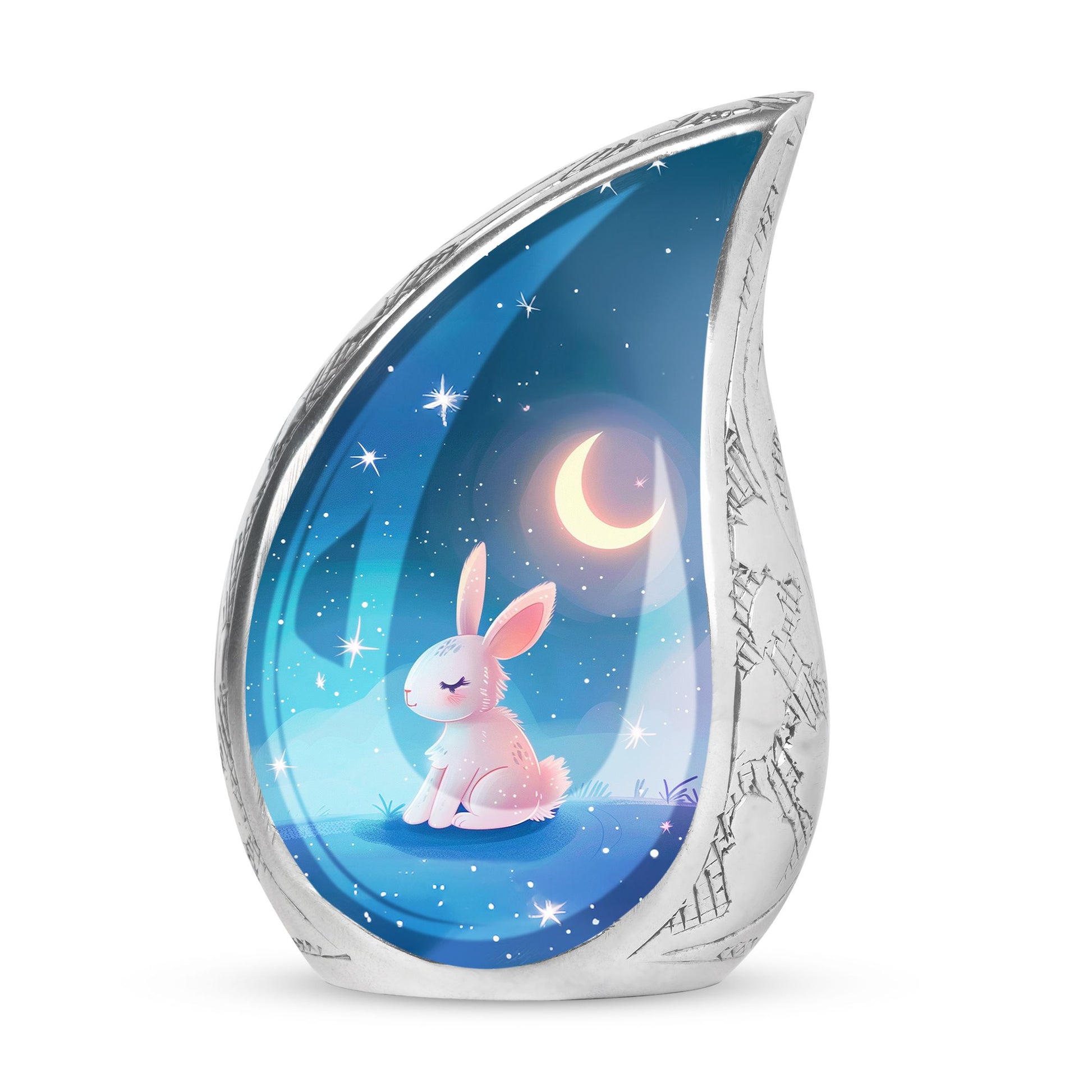 Moonlit Bunny Cremation Urns For Human Ashes - Rabbit Urn for Mom & Dad