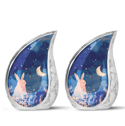 Personalized Rabbit Cremation Urn for Pet Ashes - 10-inch, 200 cu in - Yatskia