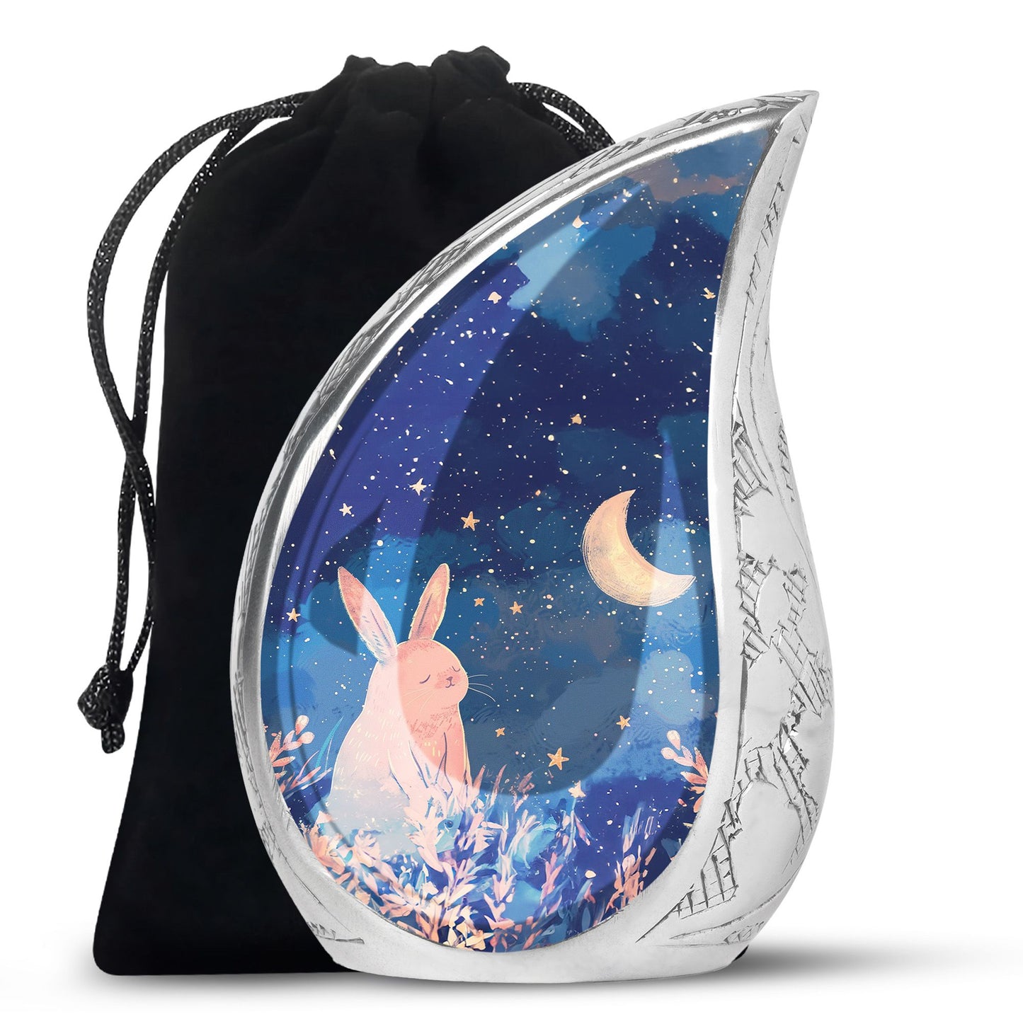 Personalized Rabbit Cremation Urn for Pet Ashes - 10-inch, 200 cu in - Yatskia