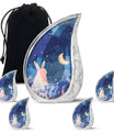 Moonlit Bunny Cremation Urns For Human Ashes - Rabbit Urn for Mom & Dad