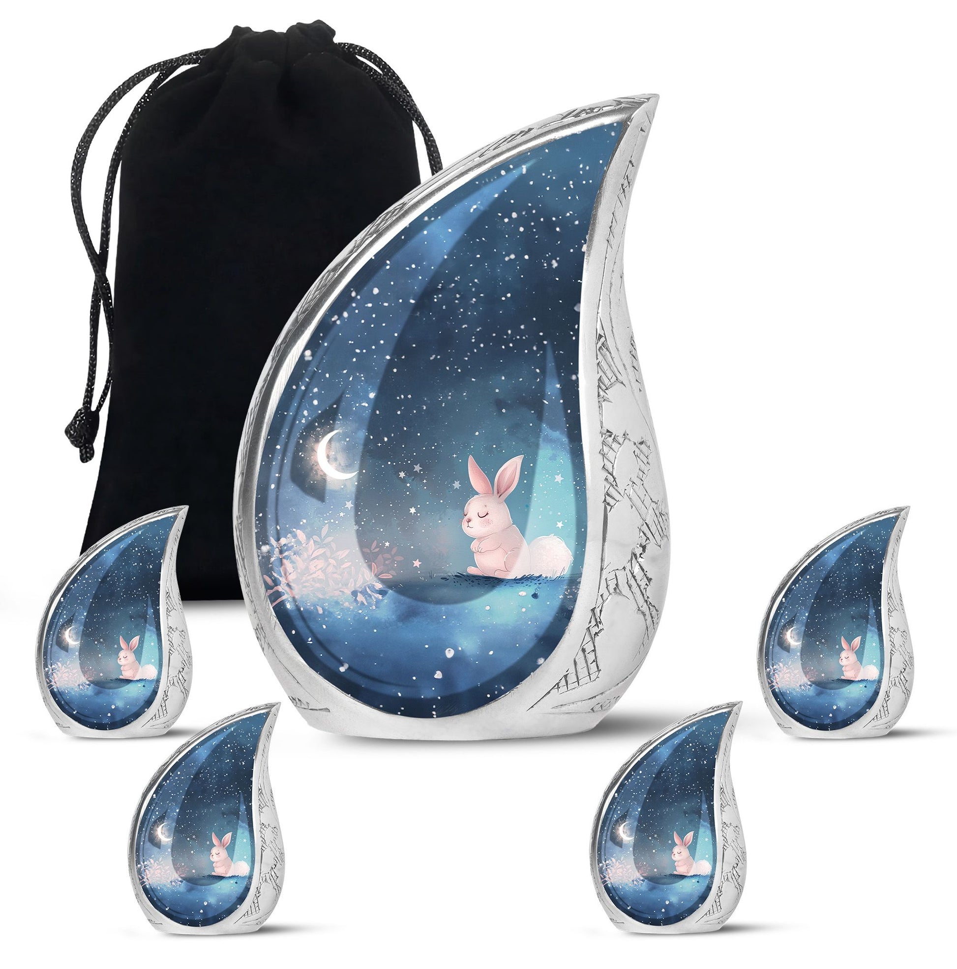 Night Bunny & Stars Urn - Urns For Human Ashes Women