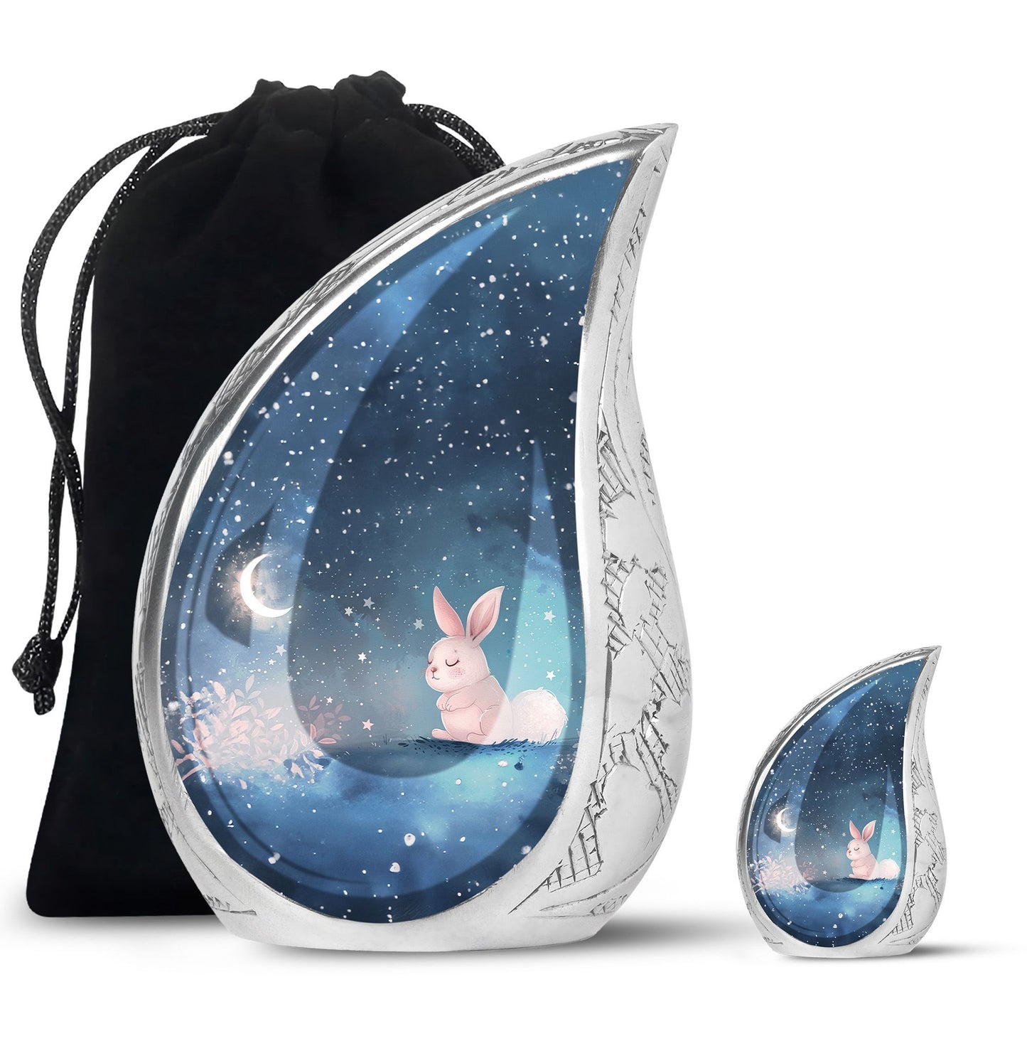 Personalized Rabbit Cremation Urn for Pet Ashes - 10-inch, 200 cu in - Yatskia